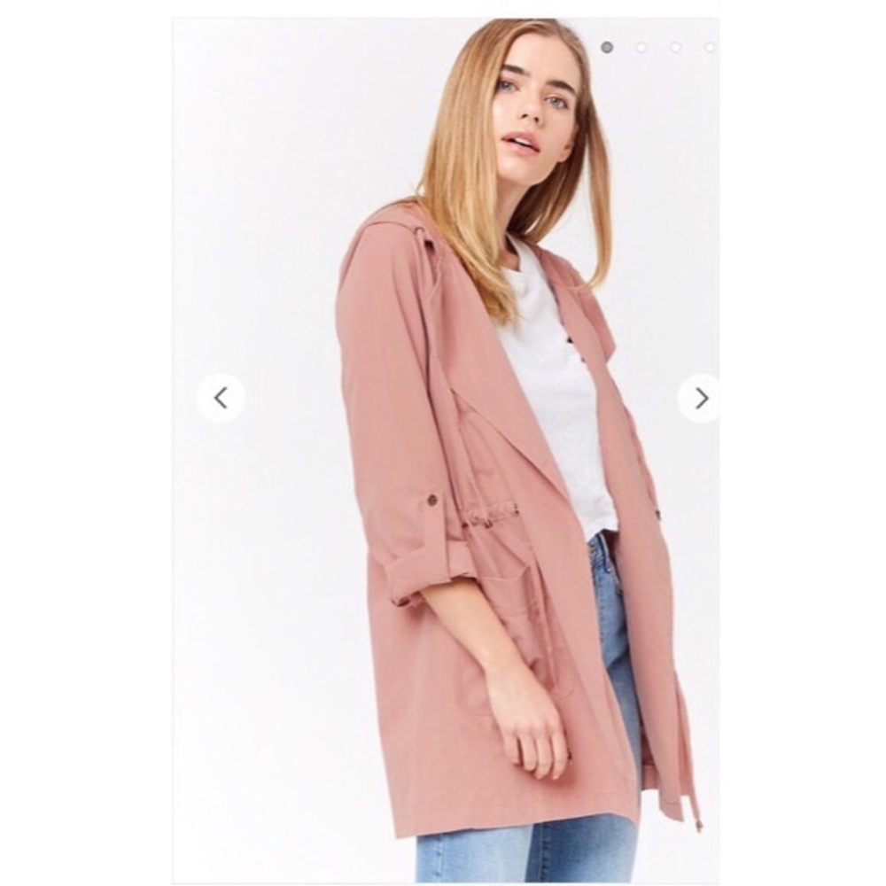 Forever 21 Pink Hooded Coat